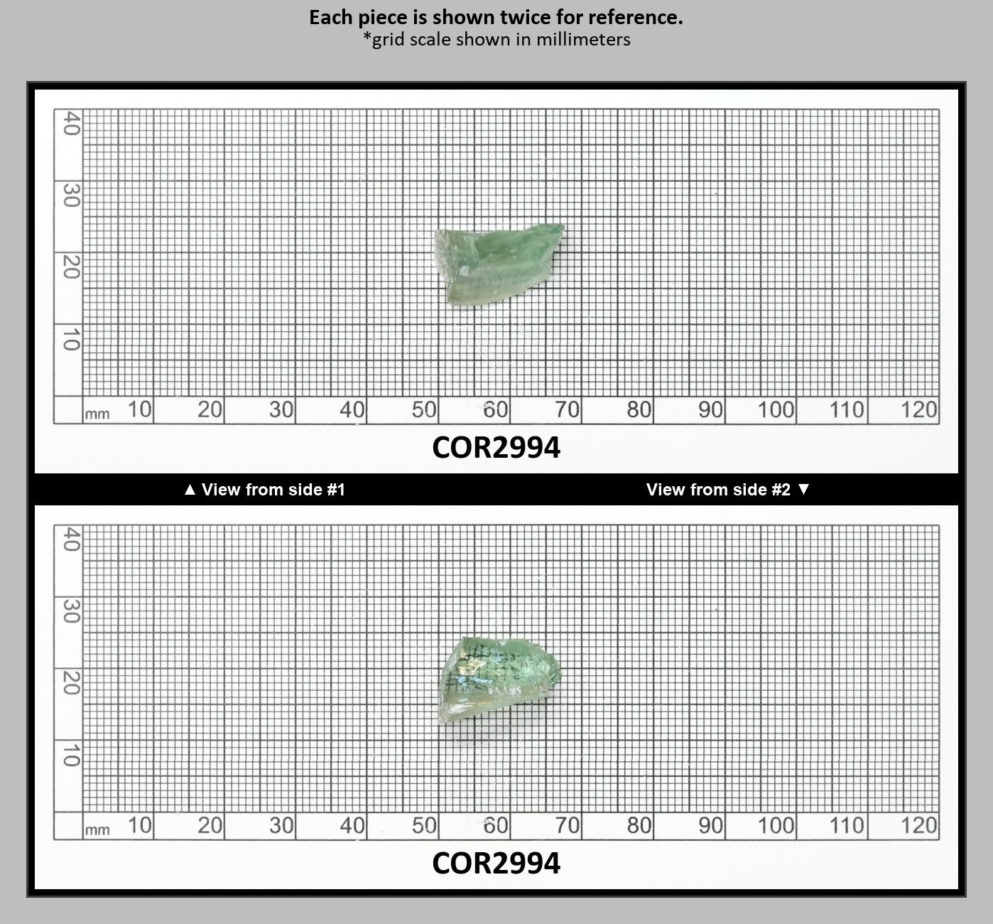 Synthetic Corundum Rough – Varied Green-Blue Chunks with Cracks (Special Purchase) : COR2994
