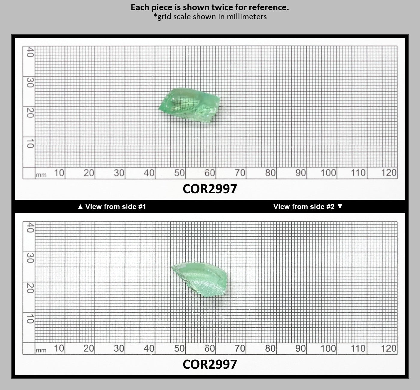 Synthetic Corundum Rough – Varied Green-Blue Chunks with Cracks (Special Purchase) : COR2997