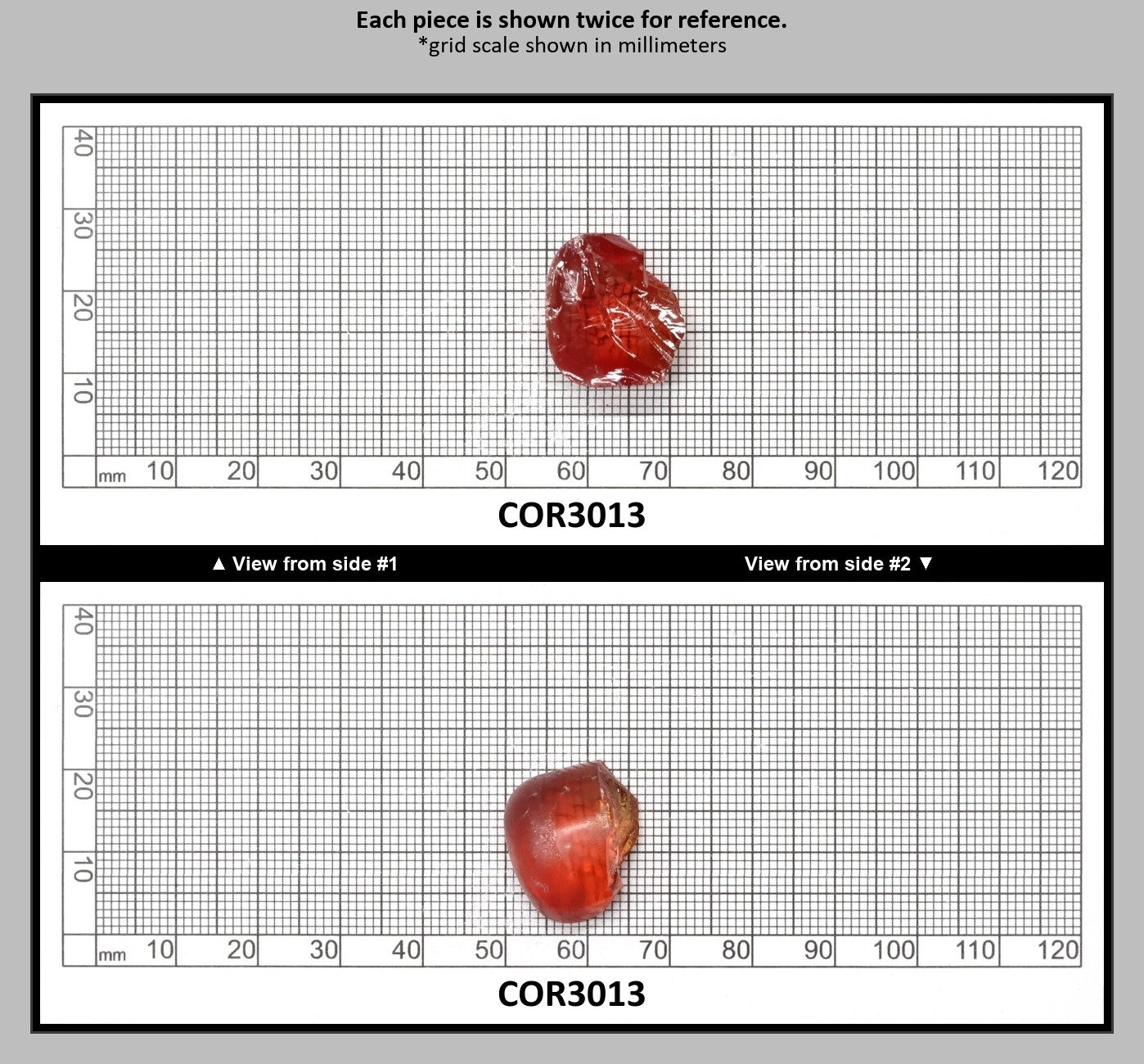 Padparadscha/Paraiba Bi-Color Lab Created Corundum Sapphire Faceting Rough for Gem Cutting - Various Sizes - Split Boule : COR3013