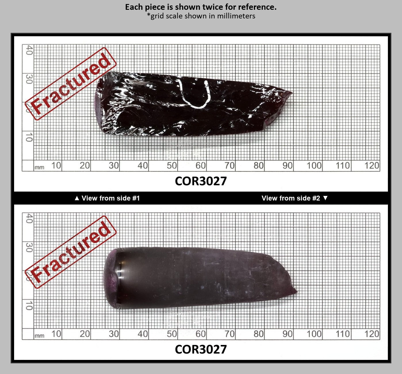 Very Dark Ruby Red #9 Lab Created Corundum Sapphire Faceting Rough for Gem Cutting - Various Sizes - Split Boule : COR3027