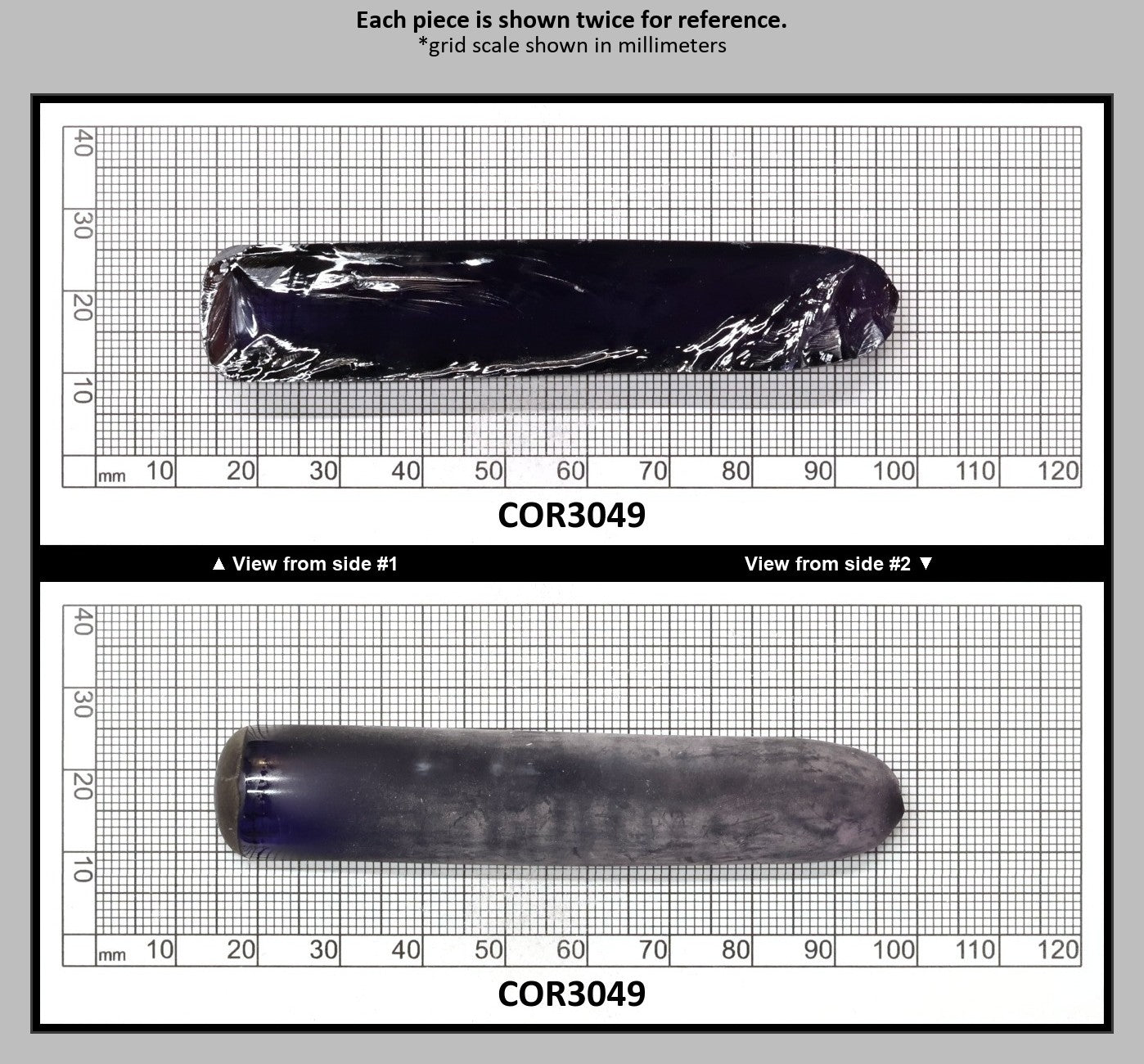 Djeva Purple Kunzite #61 Lab Created Corundum Sapphire Faceting Rough for Gem Cutting - DISCONTINUED - Various Sizes - Split Boule : COR3049