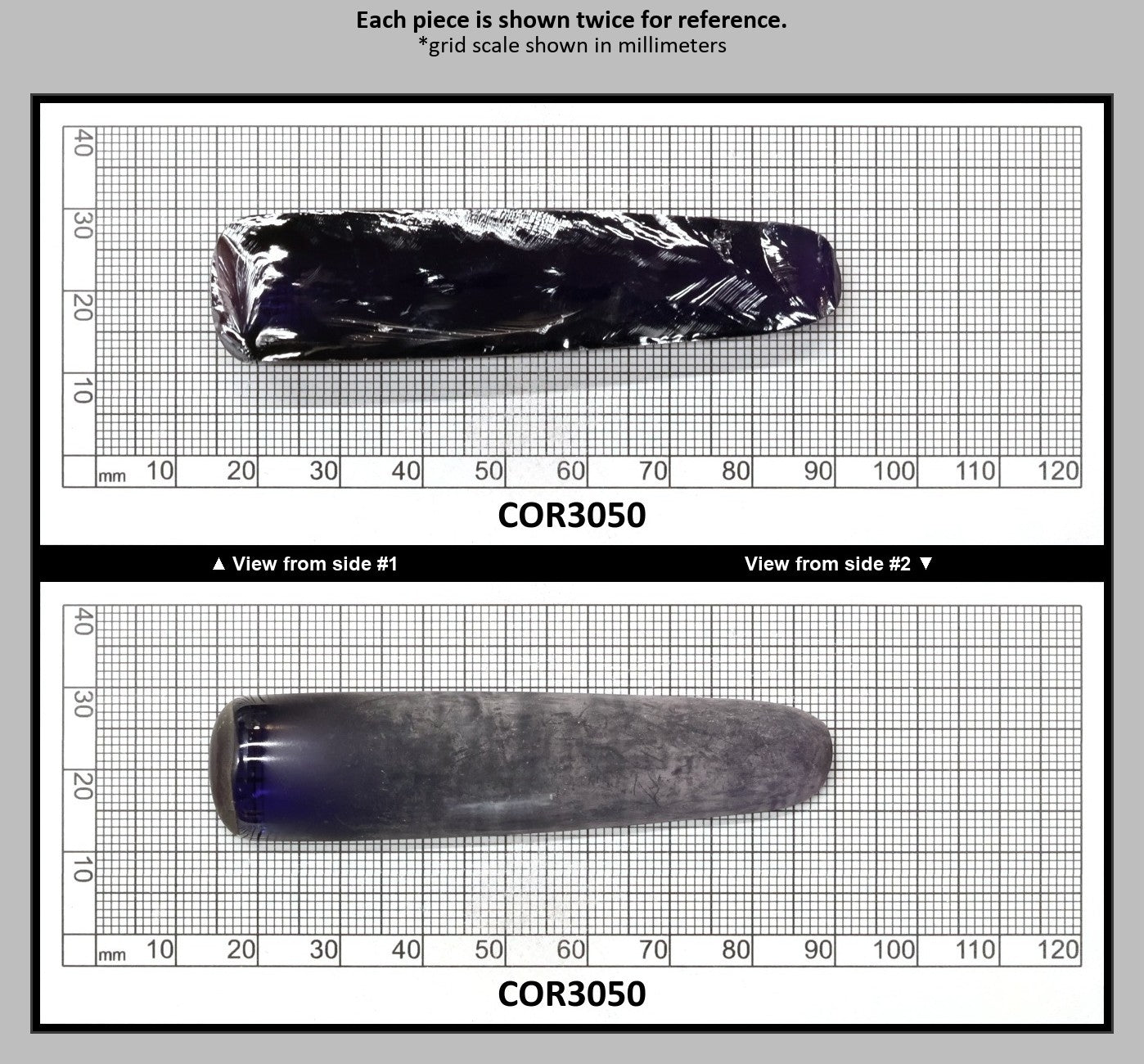 Djeva Purple Kunzite #61 Lab Created Corundum Sapphire Faceting Rough for Gem Cutting - DISCONTINUED - Various Sizes - Split Boule : COR3050