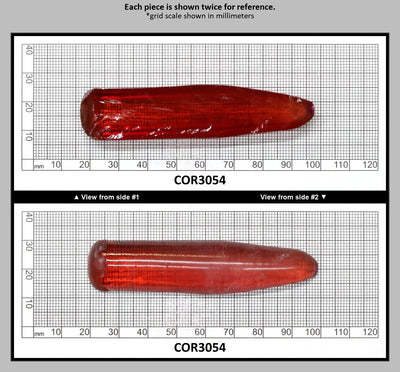 Padparadscha #55SP Lab Created Corundum Sapphire Faceting Rough for Gem Cutting - Various Sizes - Split Boule : COR3054
