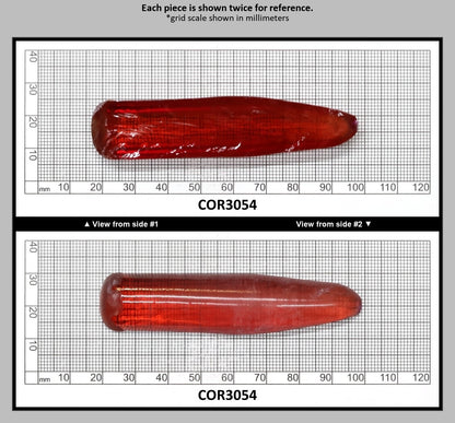 Padparadscha #55SP Lab Created Corundum Sapphire Faceting Rough for Gem Cutting - Various Sizes - Split Boule : COR3054