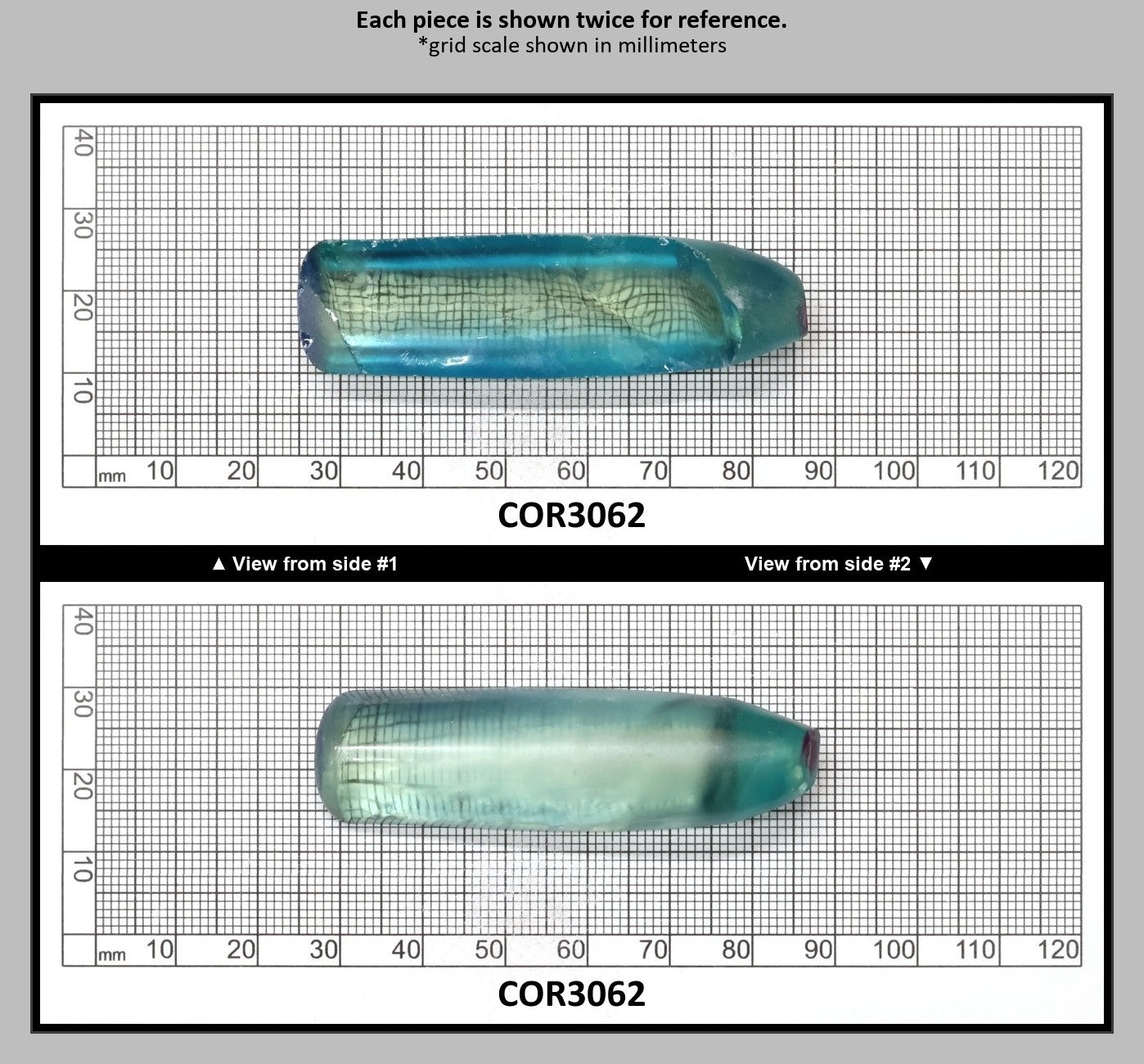 Dark Paraiba Colored Lab Created Corundum Sapphire Faceting Rough for Gem Cutting - Various Sizes : COR3062