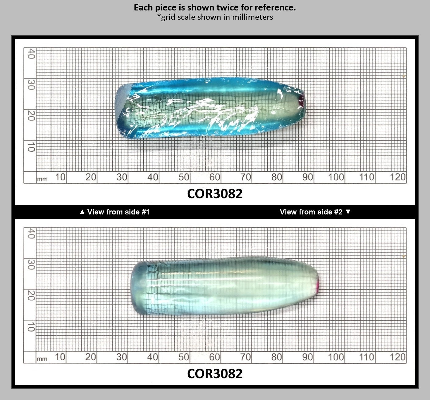 Dark Paraiba Colored Lab Created Corundum Sapphire Faceting Rough for Gem Cutting - Various Sizes : COR3082