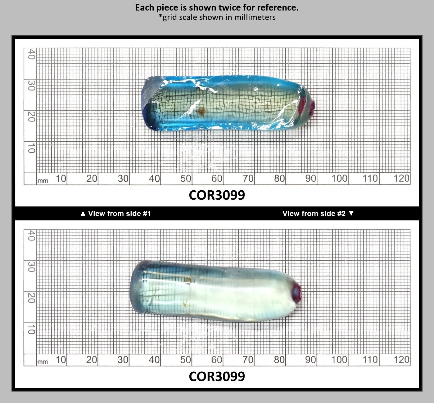 Dark Paraiba Colored Lab Created Corundum Sapphire Faceting Rough for Gem Cutting - Various Sizes : COR3099