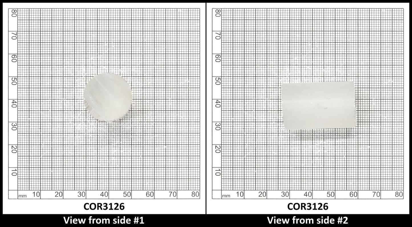 White Cylinders Lab Created Corundum Sapphire - Faceting Rough