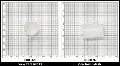 White Cylinders Lab Created Corundum Sapphire - Faceting Rough