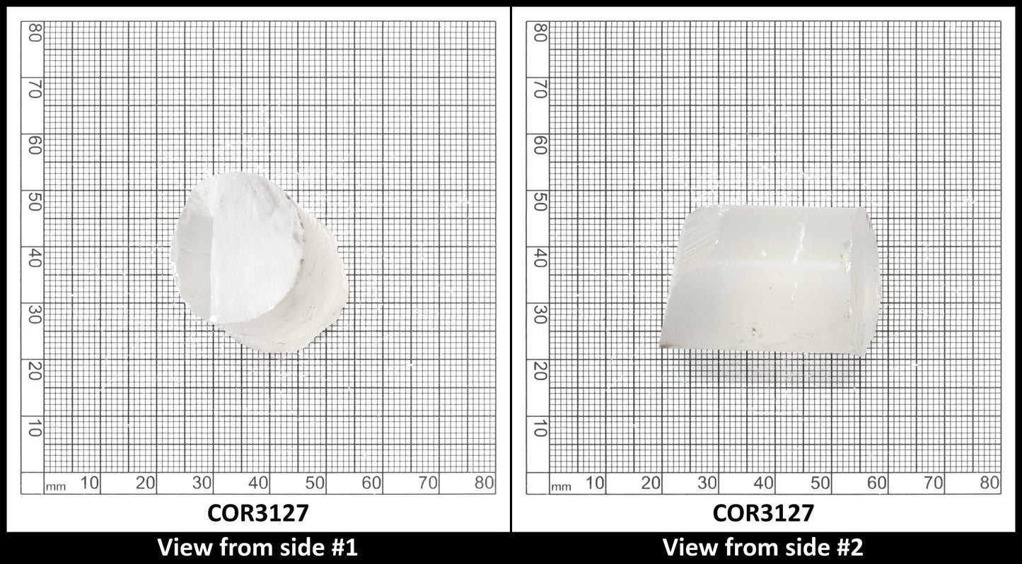 White Cylinders Lab Created Corundum Sapphire - Faceting Rough