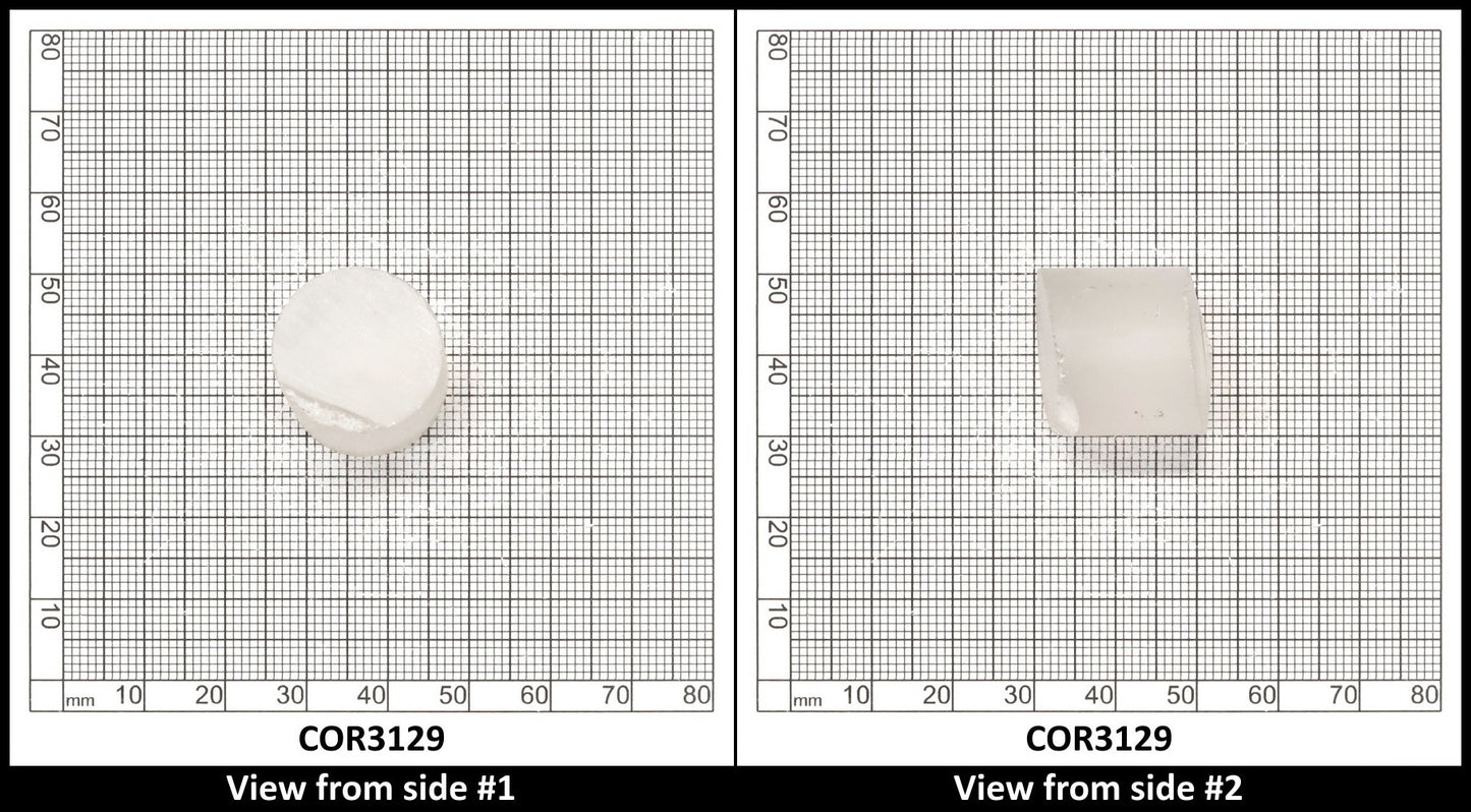 White Cylinders Lab Created Corundum Sapphire - Faceting Rough