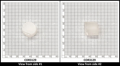 White Cylinders Lab Created Corundum Sapphire - Faceting Rough