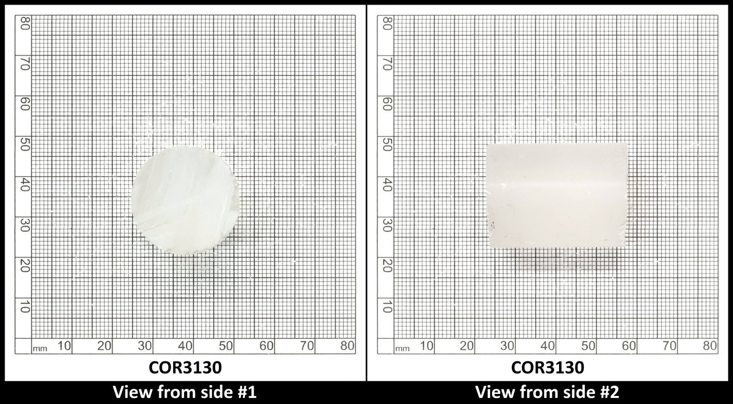 White Cylinders Lab Created Corundum Sapphire - Faceting Rough