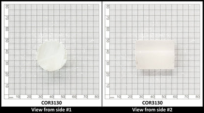 White Cylinders Lab Created Corundum Sapphire - Faceting Rough