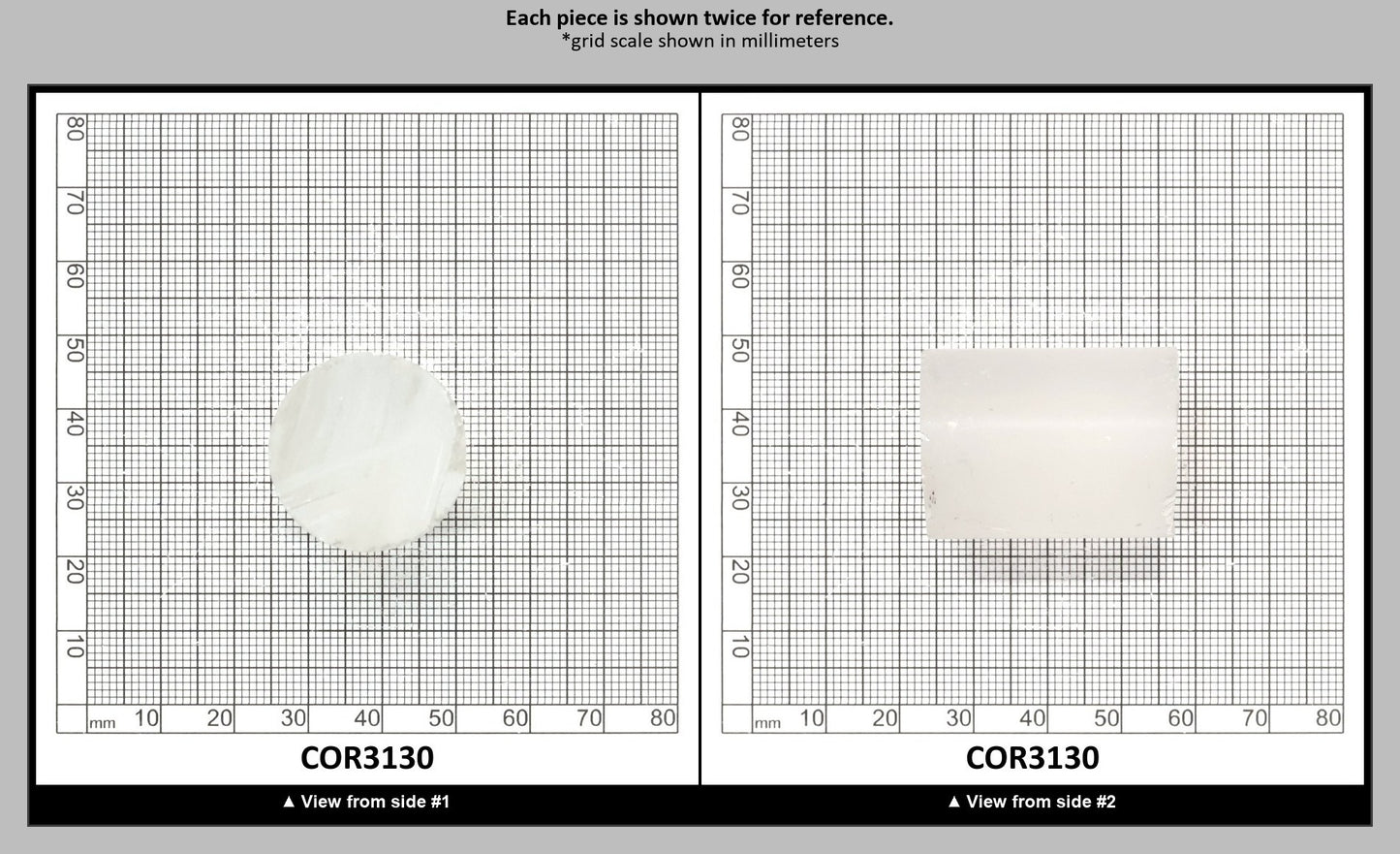 White Cylinders Lab Created Corundum Sapphire - Faceting Rough : COR3130
