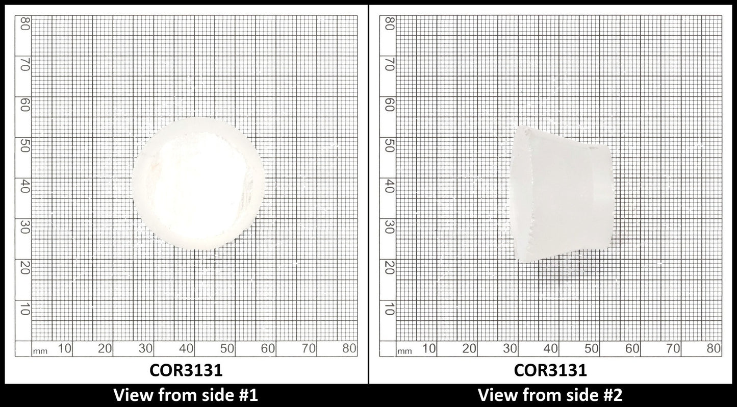 White Cylinders Lab Created Corundum Sapphire - Faceting Rough