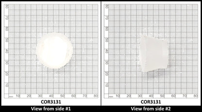 White Cylinders Lab Created Corundum Sapphire - Faceting Rough