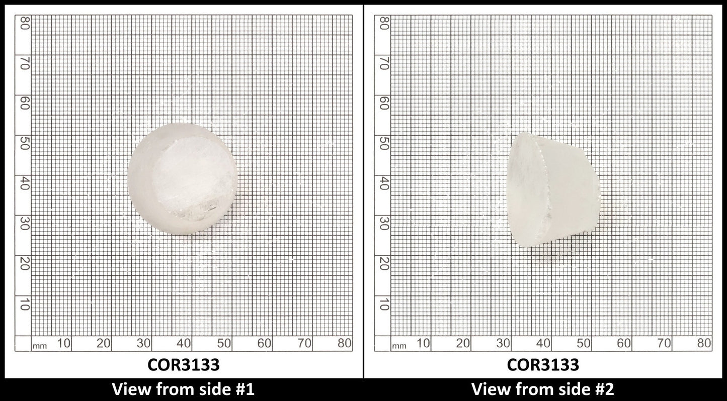White Cylinders Lab Created Corundum Sapphire - Faceting Rough