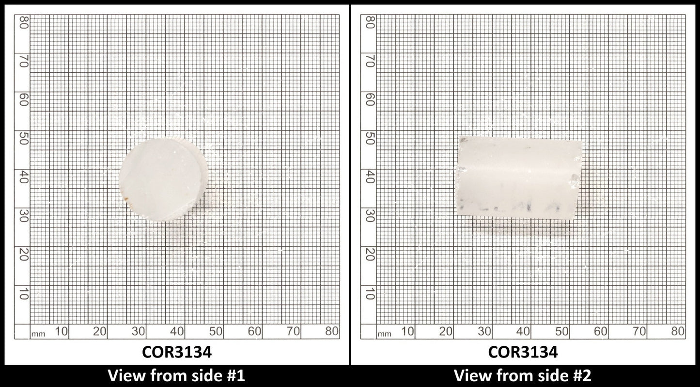 White Cylinders Lab Created Corundum Sapphire - Faceting Rough