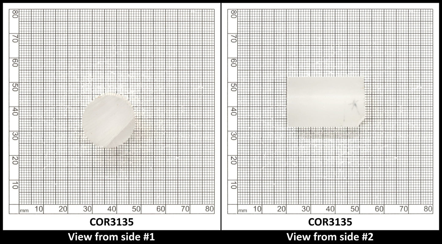 White Cylinders Lab Created Corundum Sapphire - Faceting Rough