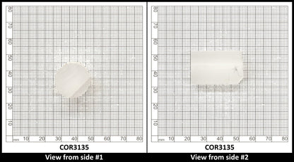 White Cylinders Lab Created Corundum Sapphire - Faceting Rough