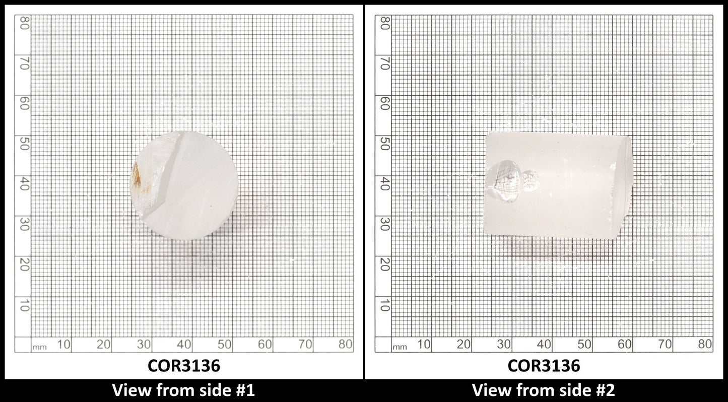 White Cylinders Lab Created Corundum Sapphire - Faceting Rough