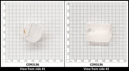 White Cylinders Lab Created Corundum Sapphire - Faceting Rough