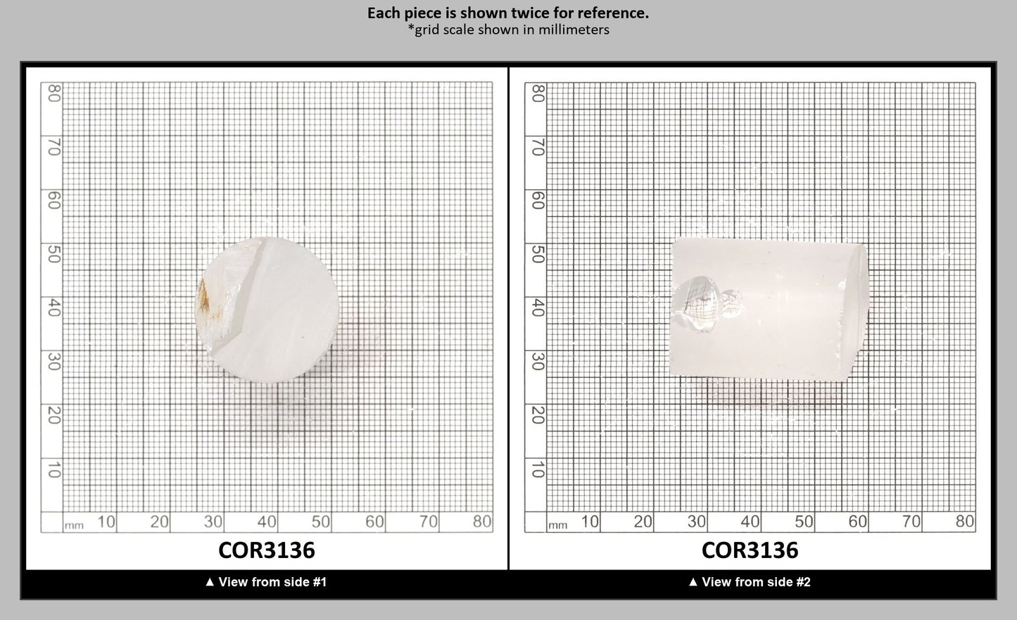 White Cylinders Lab Created Corundum Sapphire - Faceting Rough : COR3136