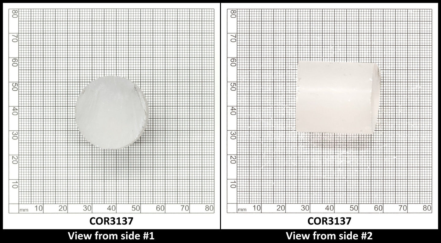 White Cylinders Lab Created Corundum Sapphire - Faceting Rough