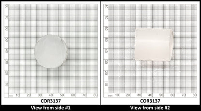 White Cylinders Lab Created Corundum Sapphire - Faceting Rough