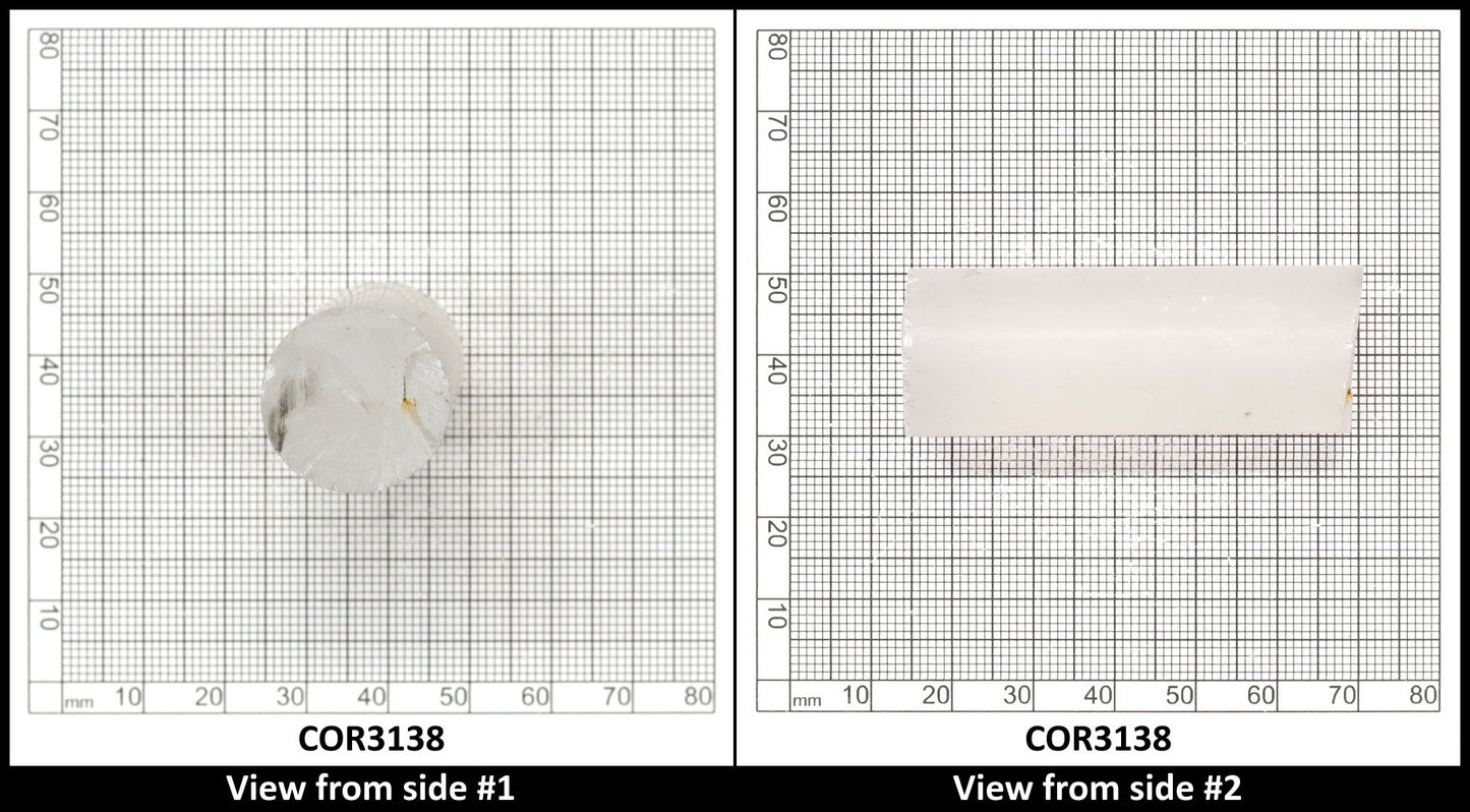 White Cylinders Lab Created Corundum Sapphire - Faceting Rough