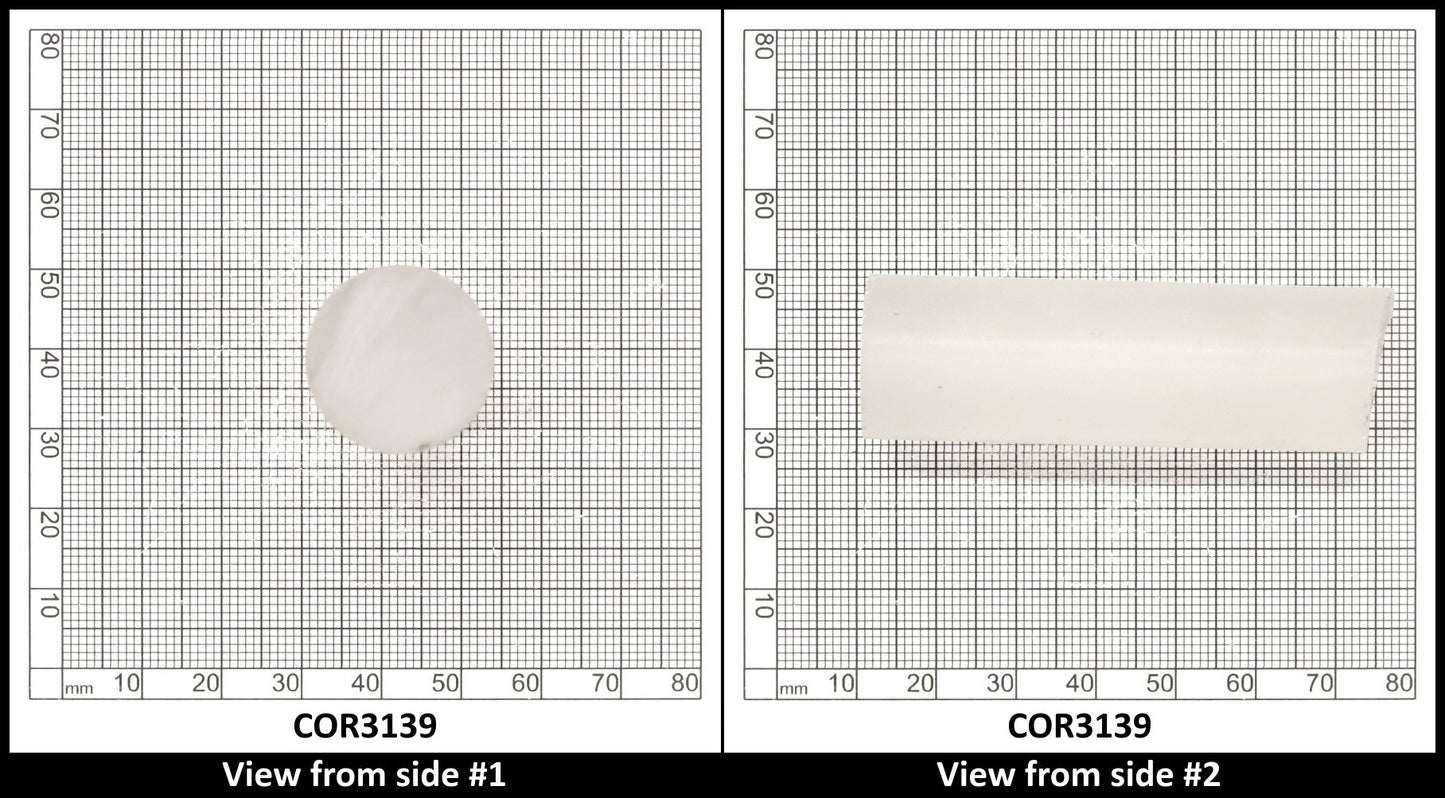 White Cylinders Lab Created Corundum Sapphire - Faceting Rough