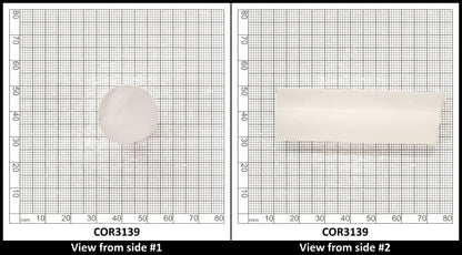 White Cylinders Lab Created Corundum Sapphire - Faceting Rough