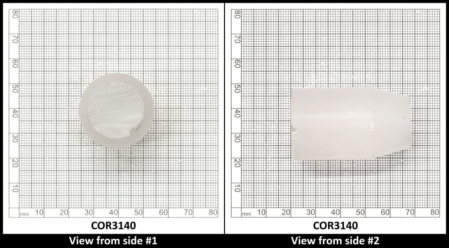 White Cylinders Lab Created Corundum Sapphire - Faceting Rough
