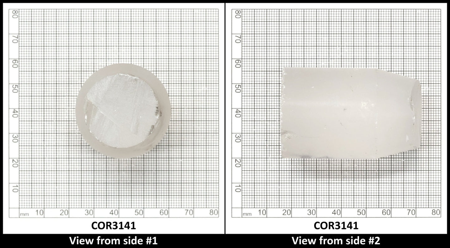 White Cylinders Lab Created Corundum Sapphire - Faceting Rough