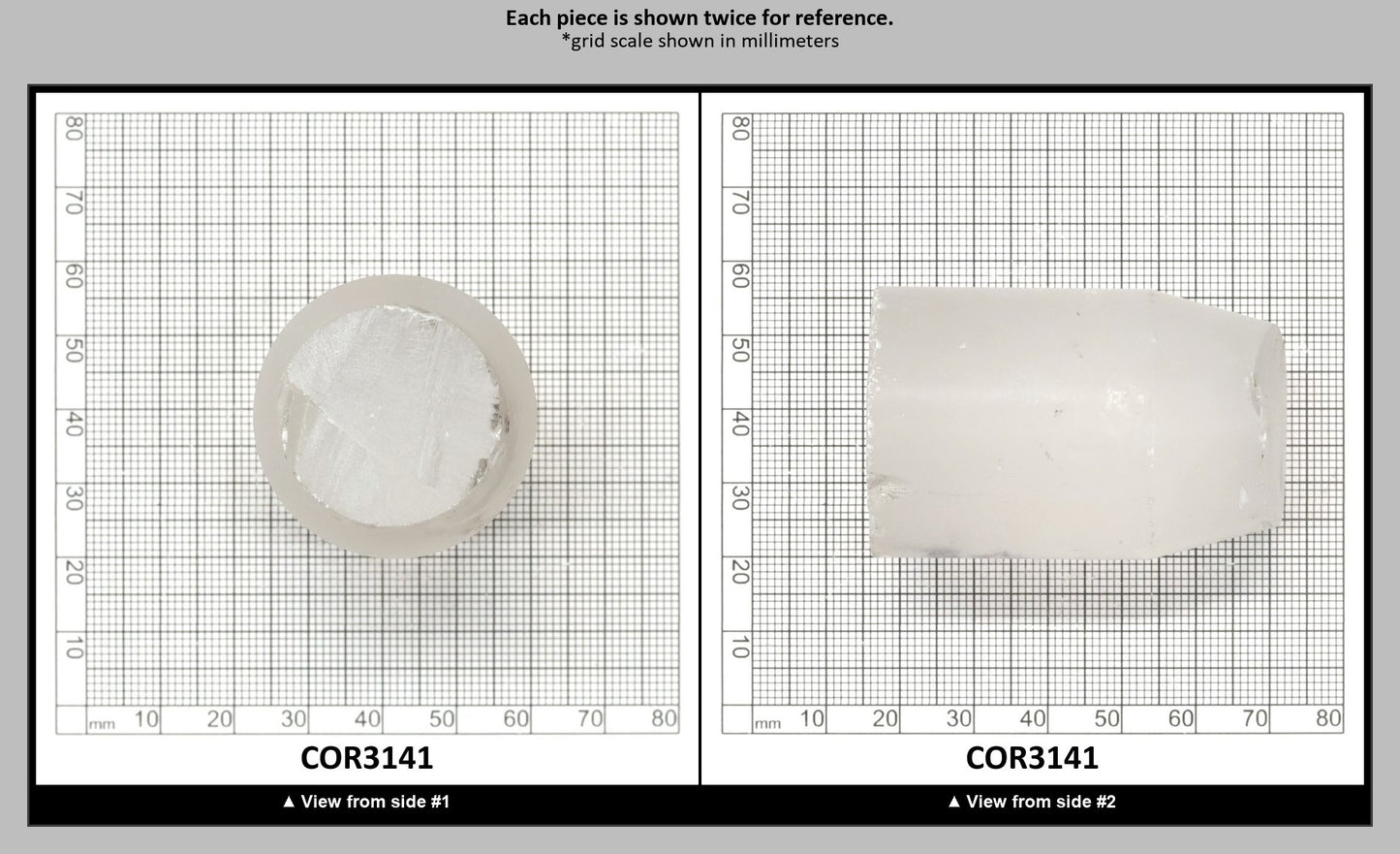 White Cylinders Lab Created Corundum Sapphire - Faceting Rough : COR3141