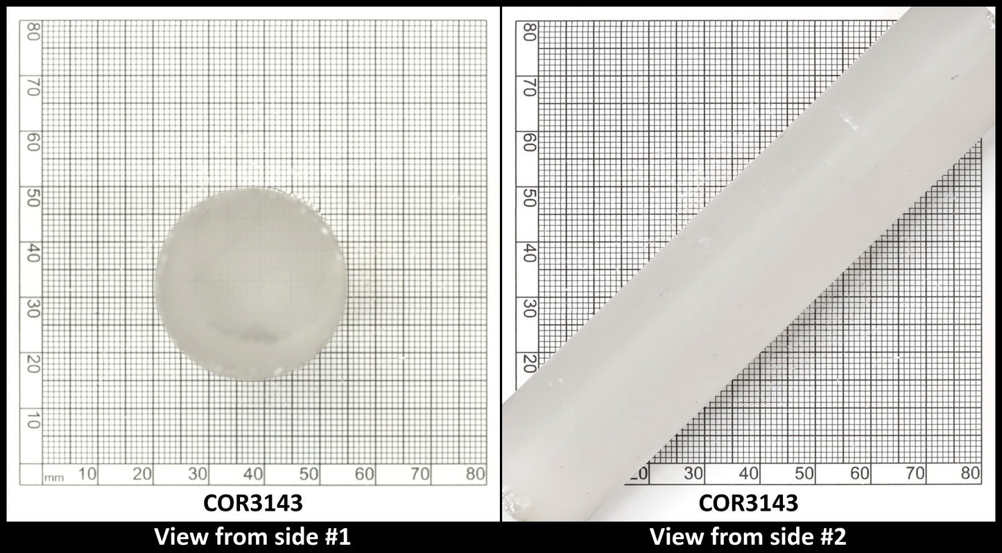 White Cylinders Lab Created Corundum Sapphire - Faceting Rough