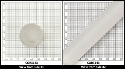 White Cylinders Lab Created Corundum Sapphire - Faceting Rough