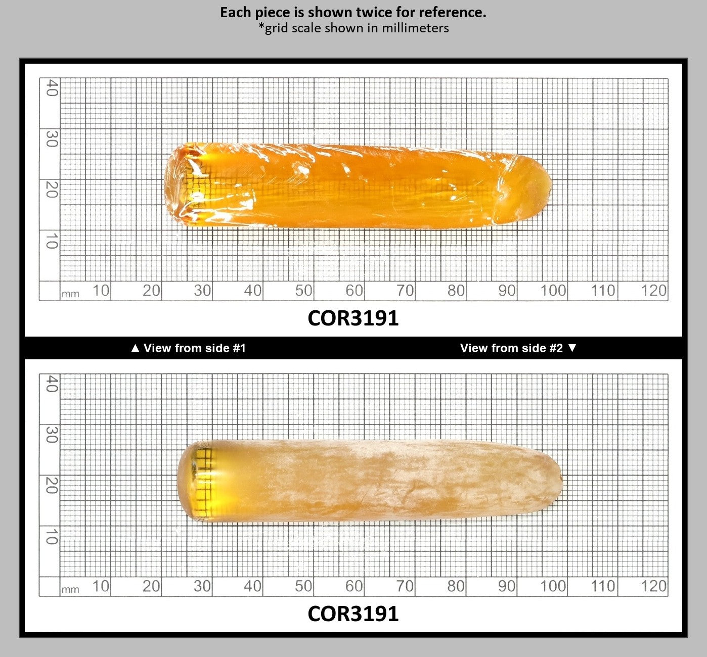 Djeva Gold #21SP Lab Created Corundum Sapphire Faceting Rough for Gem Cutting - DISCONTINUED - Various Sizes - Split Boule : COR3191