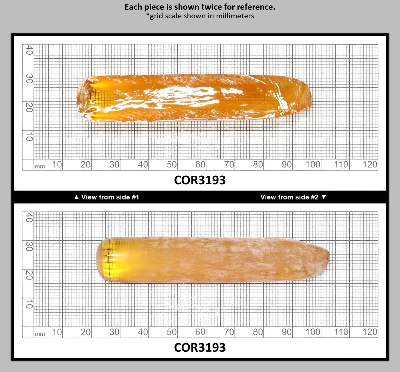 Djeva Gold #21SP Lab Created Corundum Sapphire Faceting Rough for Gem Cutting - DISCONTINUED - Various Sizes - Split Boule : COR3193