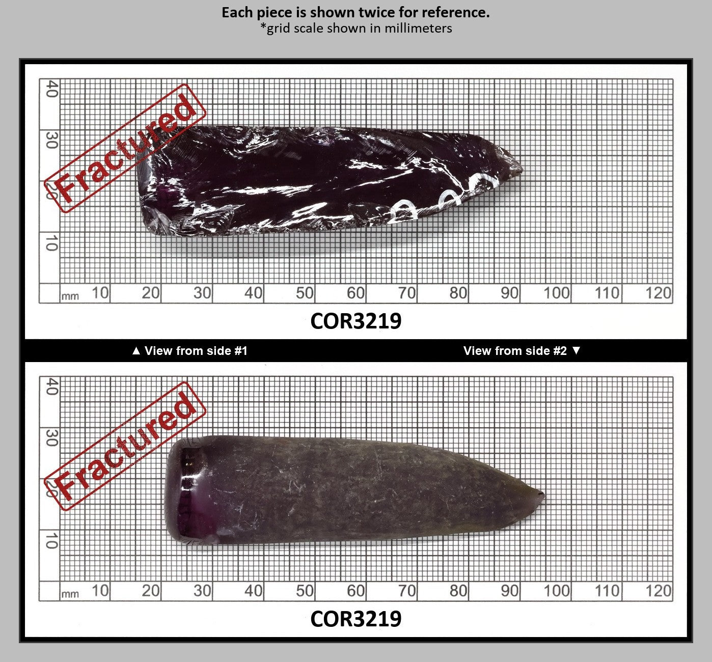 Alexandrite #46 Colored Lab Created Corundum Sapphire Faceting Rough for Gem Cutting - Various Sizes - Split Boule : COR3219