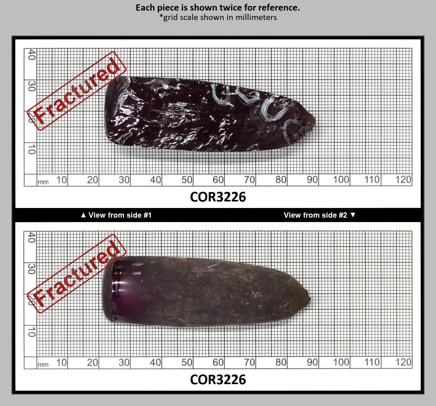 Alexandrite #46 Colored Lab Created Corundum Sapphire Faceting Rough for Gem Cutting - Various Sizes - Split Boule : COR3226