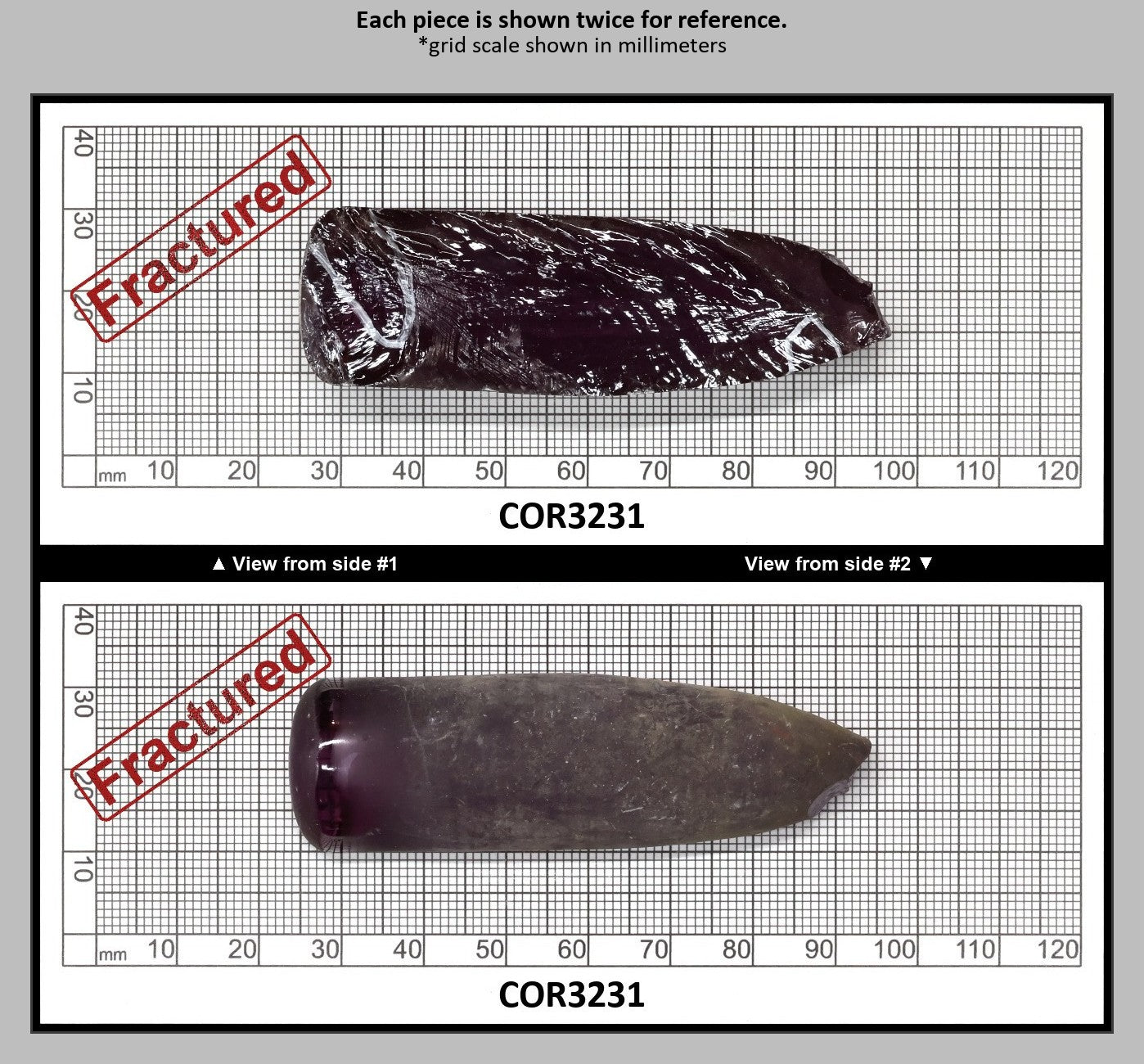 Alexandrite #46 Colored Lab Created Corundum Sapphire Faceting Rough for Gem Cutting - Various Sizes - Split Boule : COR3231