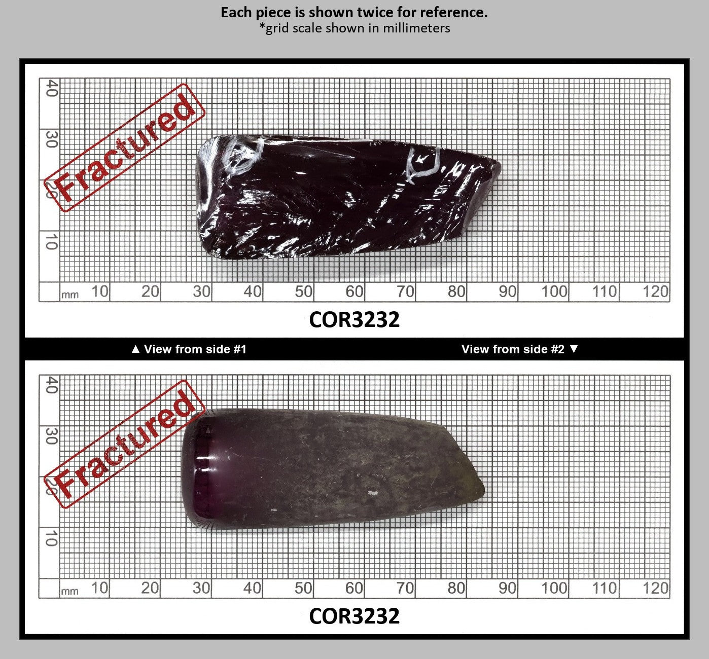 Alexandrite #46 Colored Lab Created Corundum Sapphire Faceting Rough for Gem Cutting - Various Sizes - Split Boule : COR3232