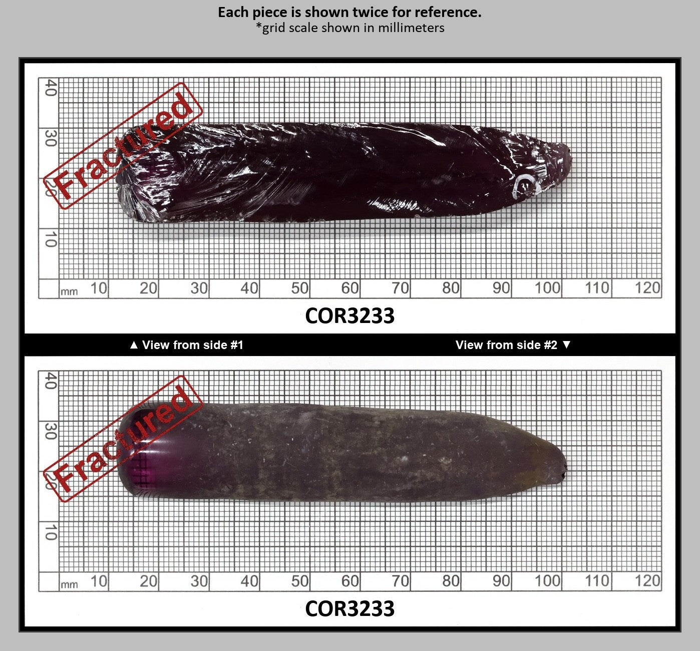 Alexandrite #46 Colored Lab Created Corundum Sapphire Faceting Rough for Gem Cutting - Various Sizes - Split Boule : COR3233