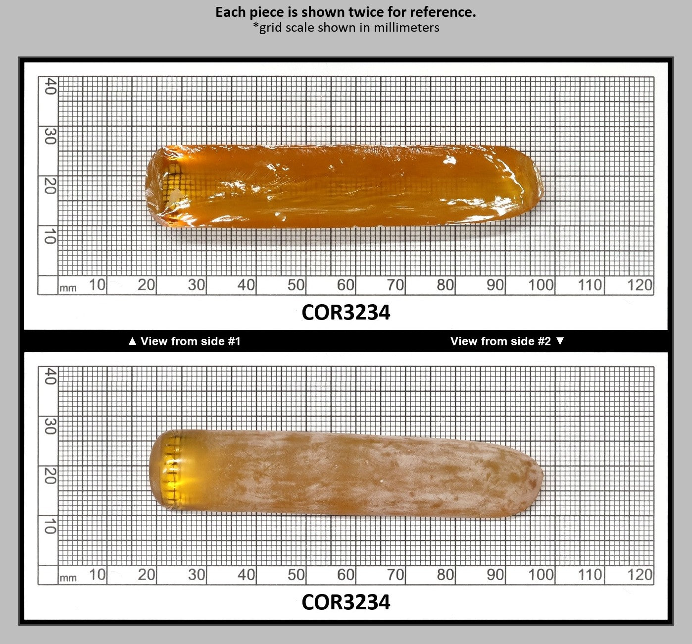 Djeva Gold #21SP Lab Created Corundum Sapphire Faceting Rough for Gem Cutting - DISCONTINUED - Various Sizes - Split Boule : COR3234