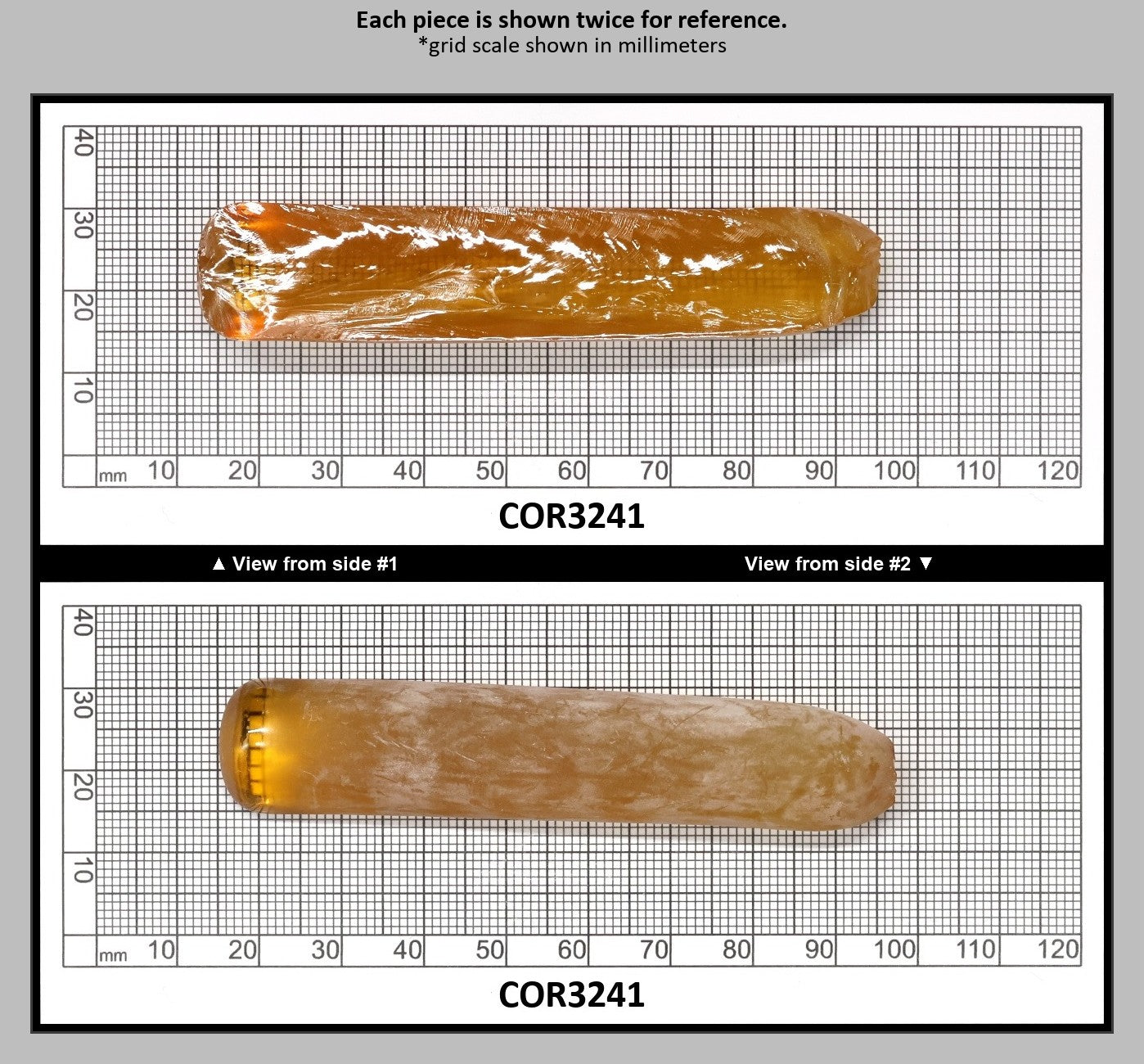 Djeva Gold #21SP Lab Created Corundum Sapphire Faceting Rough for Gem Cutting - DISCONTINUED - Various Sizes - Split Boule : COR3241