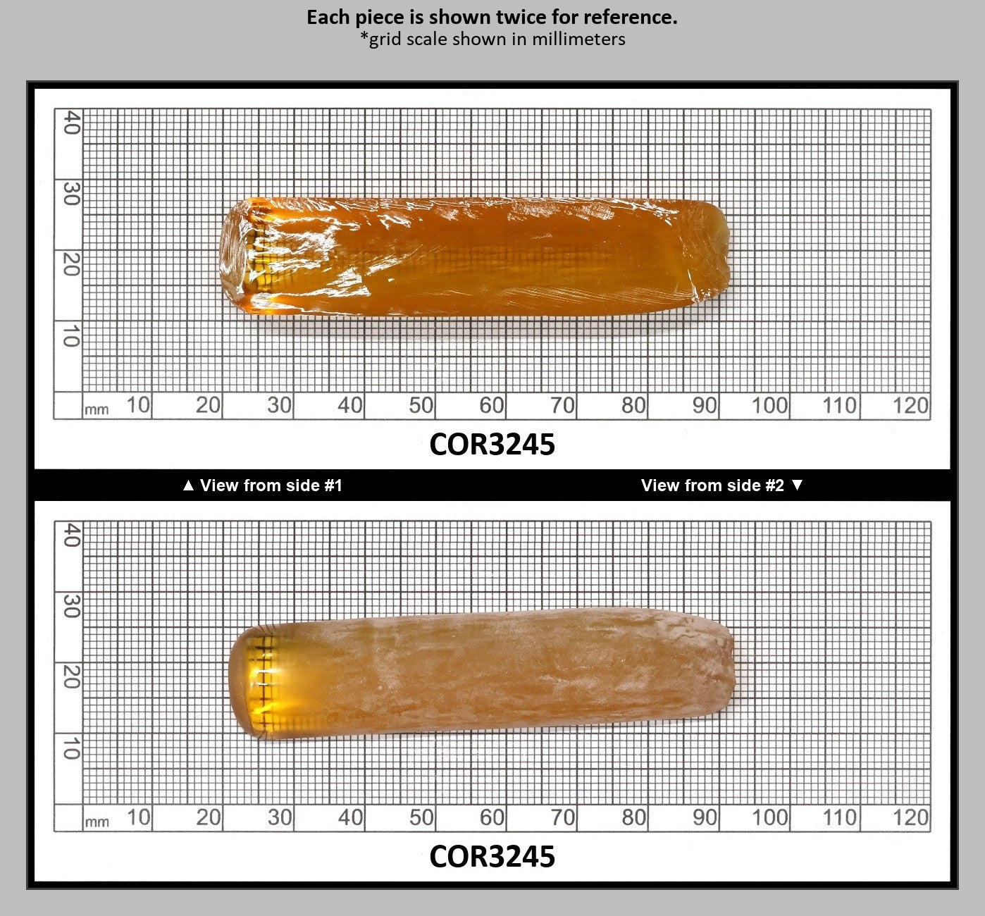 Djeva Gold #21SP Lab Created Corundum Sapphire Faceting Rough for Gem Cutting - DISCONTINUED - Various Sizes - Split Boule : COR3245