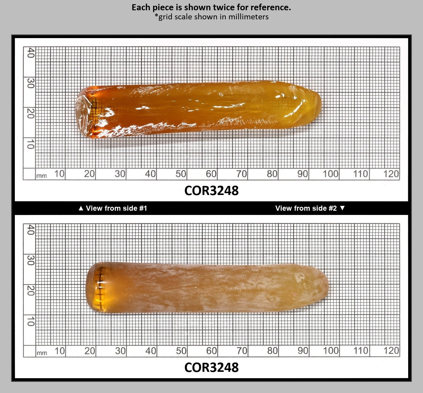 Djeva Gold #21SP Lab Created Corundum Sapphire Faceting Rough for Gem Cutting - DISCONTINUED - Various Sizes - Split Boule : COR3248