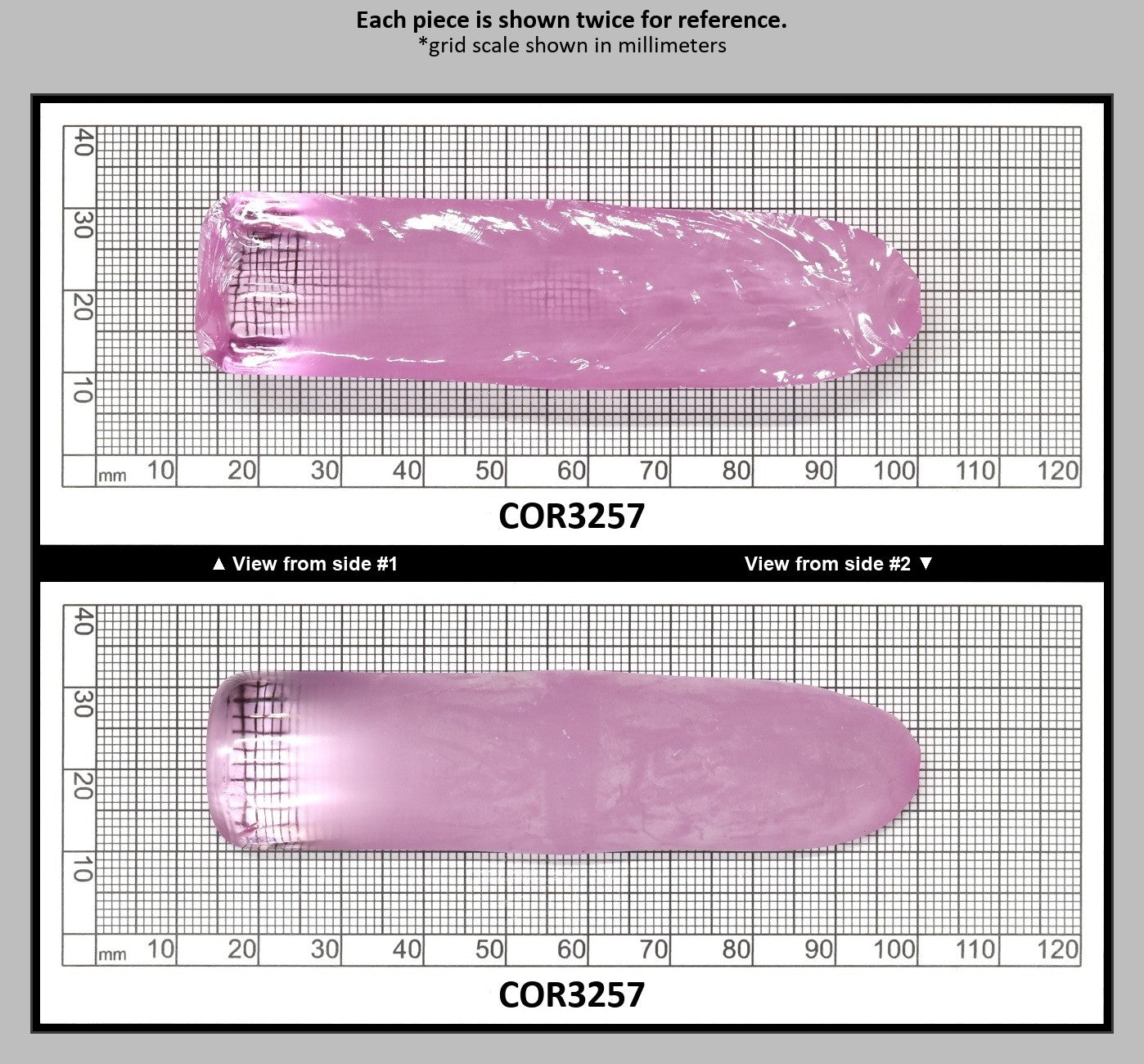 Djeva Very Light Pink #1 Lab Created Corundum Sapphire Faceting Rough for Gem Cutting - DISCONTINUED - Various Sizes - Split Boule : COR3257